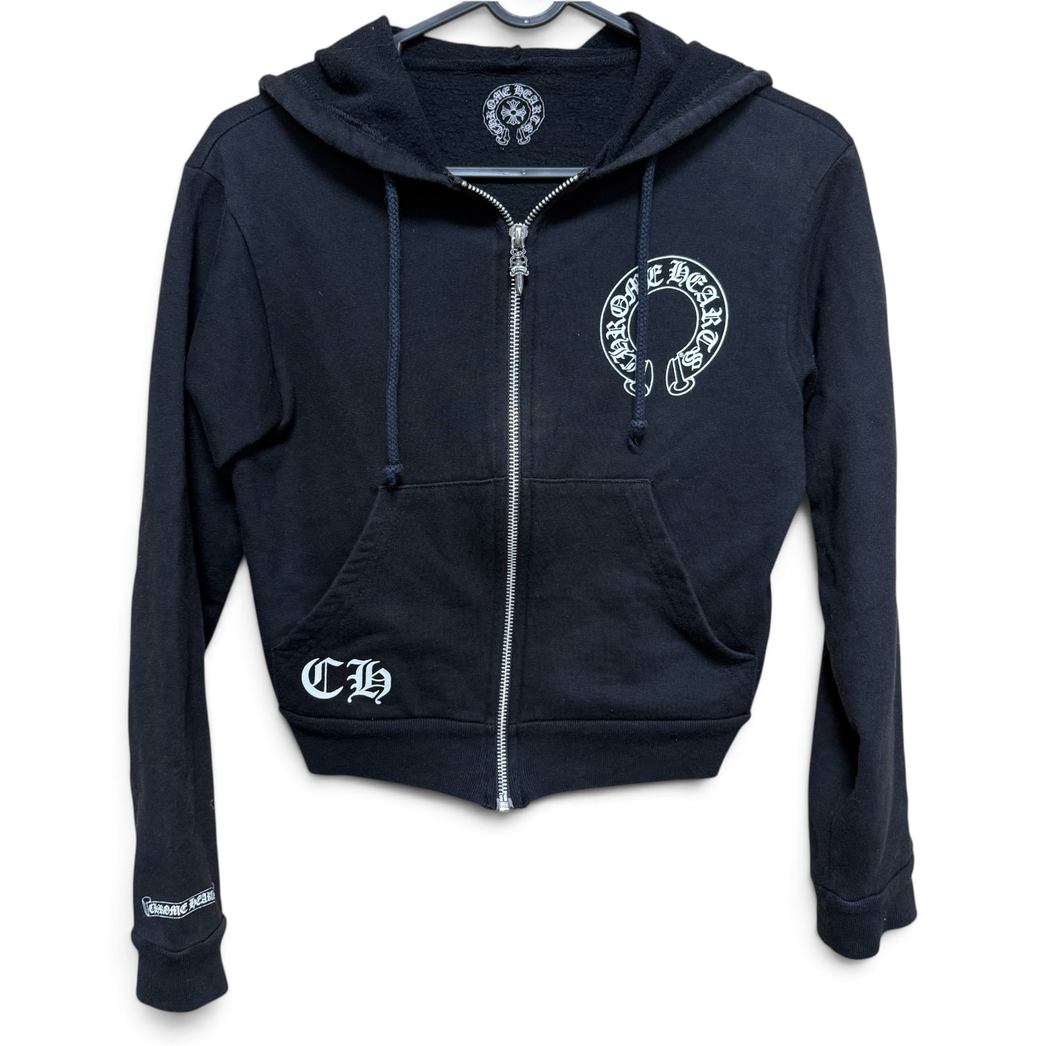 Chrome Hearts Horseshoe Dagger Zip Up Hoodie "Black"