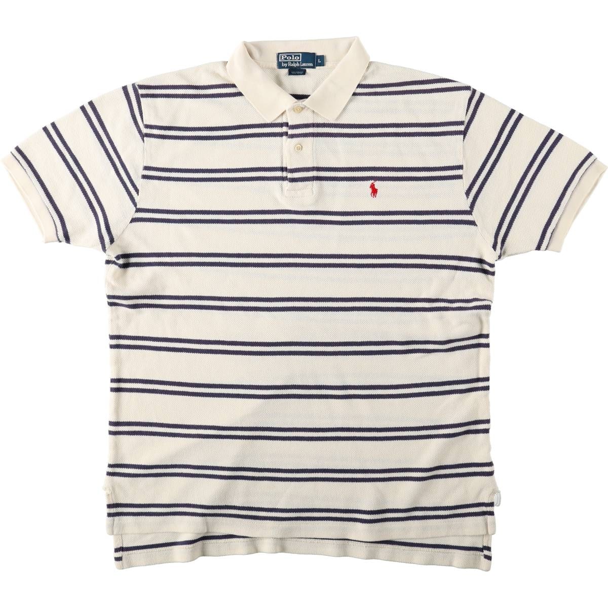 古着 ラルフローレン Ralph Lauren POLO by Ralph Lauren 半袖 ボーダー ポロシャツ メンズL相当/eaa657062