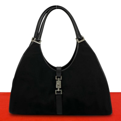 GUCCI グッチ ジャッキー 金具 ナイロン レザー トートバッグ ブラック
10770