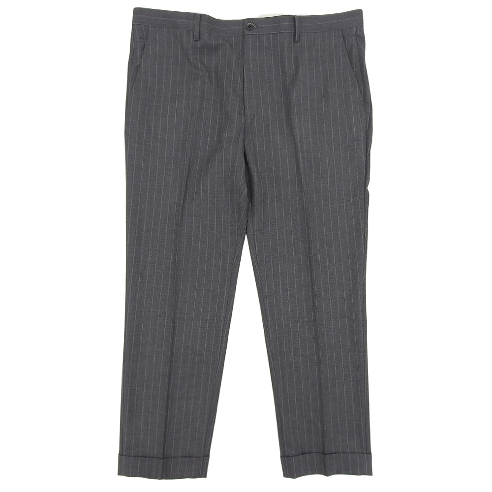 ポロ ラルフローレン 美品 ウール ピンストライプ パンツ スラックス ボトムス メンズ グレー ―