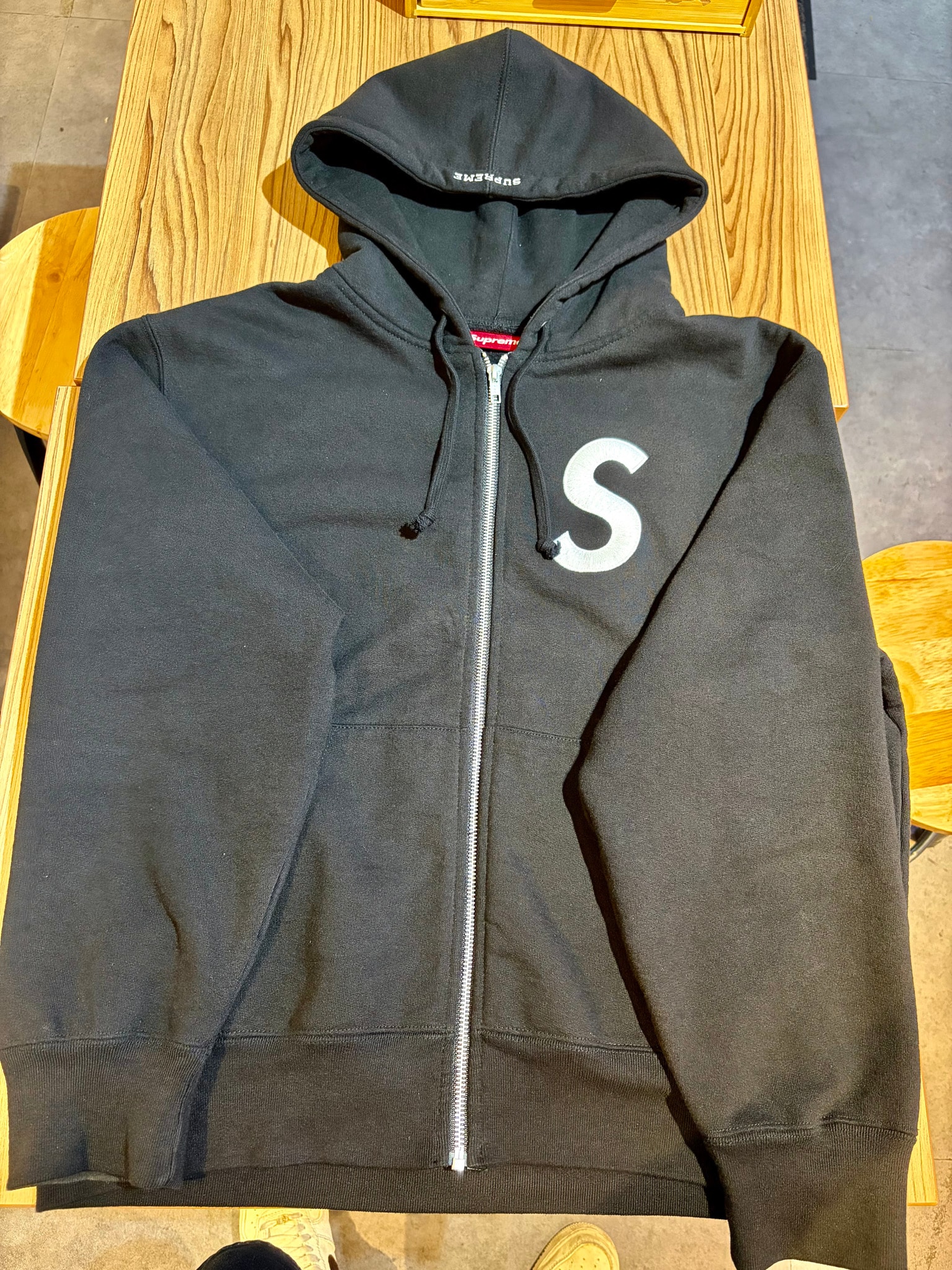 Supreme S Logo Zip Up Hooded Sweatshirt "Black" (FW24)