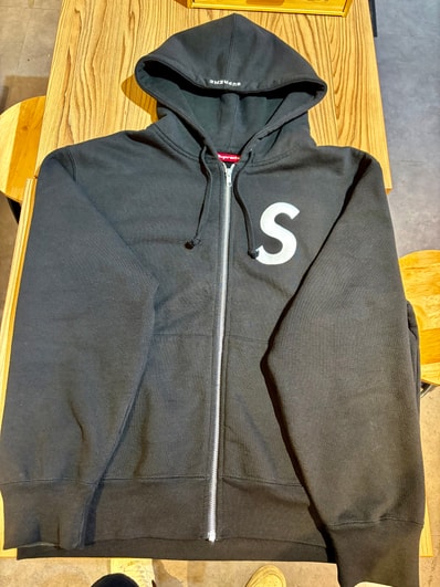 Supreme S Logo Zip Up Hooded Sweatshirt "Black" (FW24)