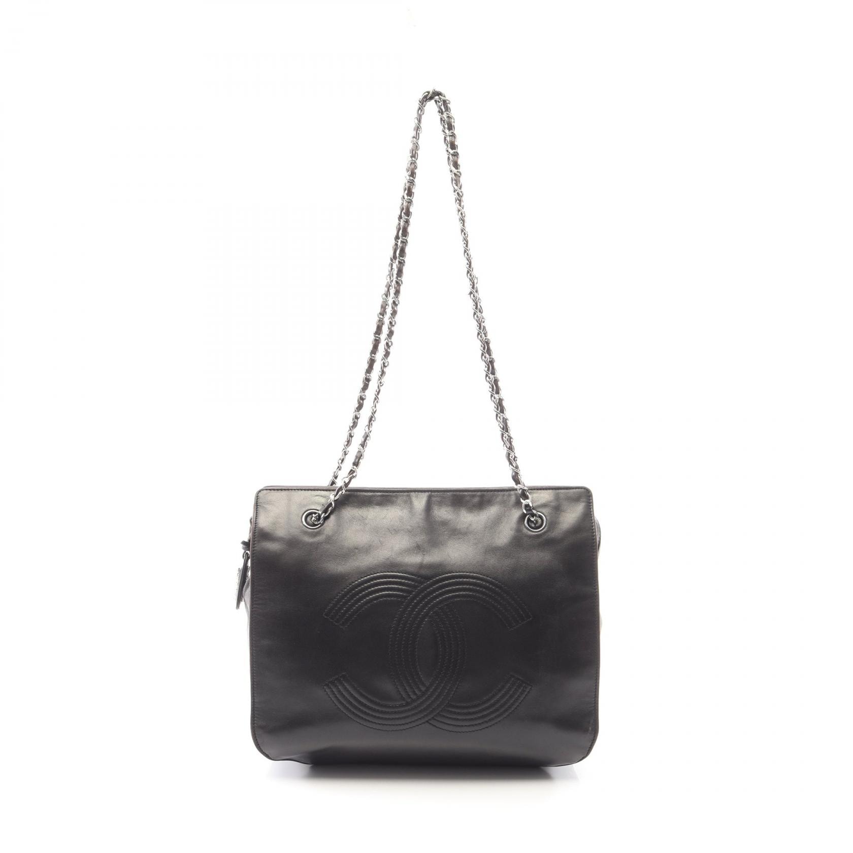 シャネル CHANEL ココマーク ショルダーバッグ バッグ ラムスキン(羊革) レディース ブラック系 【中古】