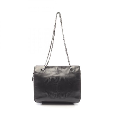 シャネル CHANEL ココマーク ショルダーバッグ バッグ ラムスキン(羊革) レディース ブラック系 【中古】