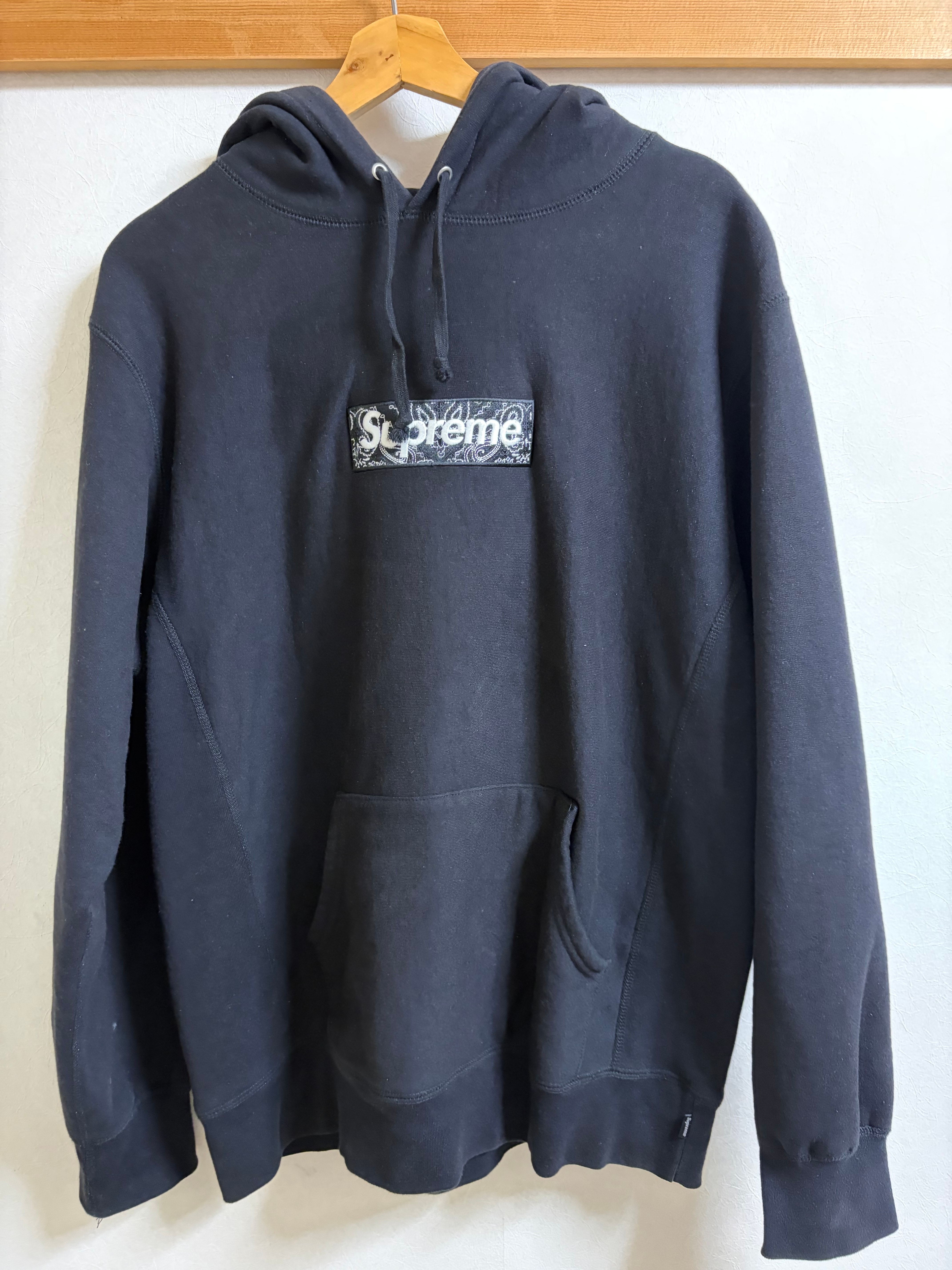 Supreme Bandana Box Logo Hooded Sweatshirt "Black"