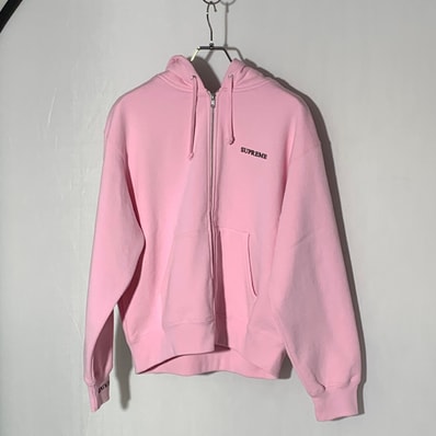 Supreme IDGAF Zip Up Hooded Sweatshirt "Light Pink"