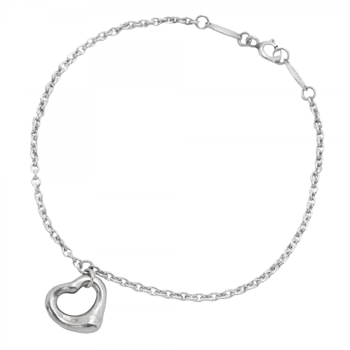 【6jdb0496-k】ティファニー ブレスレット オープンハート シルバー925【中古】レディース