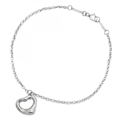 【6jdb0496-k】ティファニー ブレスレット オープンハート シルバー925【中古】レディース