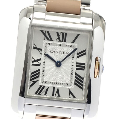 カルティエ タンクアングレーズMM W5310043 ボーイズ 【中古】