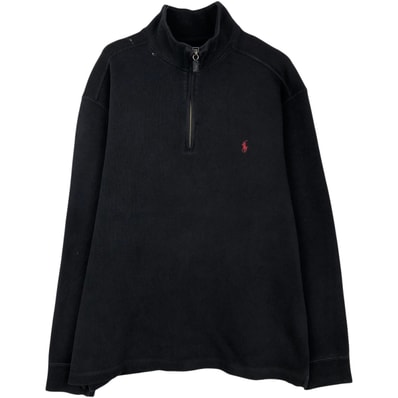 古着 ラルフローレン Ralph Lauren POLO by Ralph Lauren リブ編み ハーフジップスウェットシャツ トレーナー メンズL相当/eaa645962