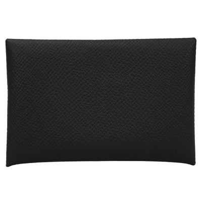 HERMES エルメス カードケース カルヴィ 黒 (ブラック) エプソン シルバー金具 W刻印 新品未使用