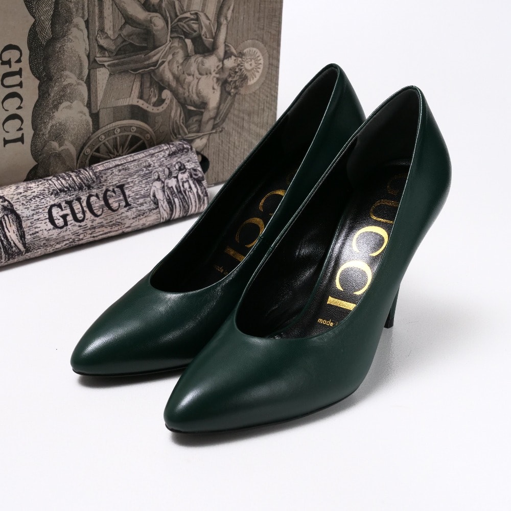 ■未使用品■GUCCI グッチ パンプス サイズ36 1/2 ポインテッドトゥ ピンヒール イタリア製 20250425/RA4442
