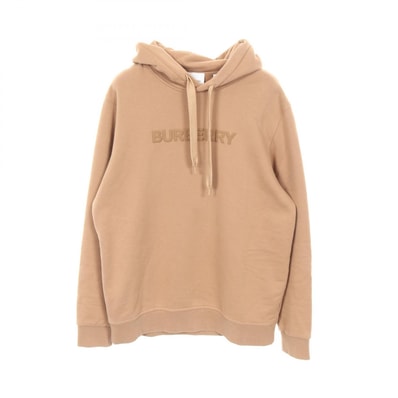 バーバリー BURBERRY LOGO PRINT COTTON HOODIE パーカー 衣料品 トップス コットン メンズ ベージュ系 【中古】