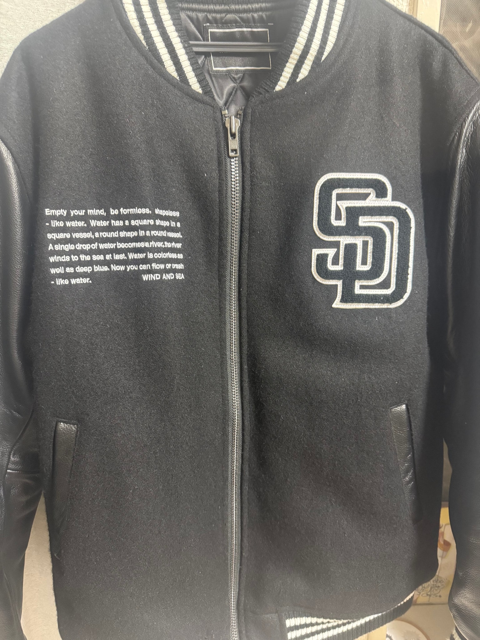 WIND AND SEA x MLB San Diego Padres Varsity Jacket "Black"