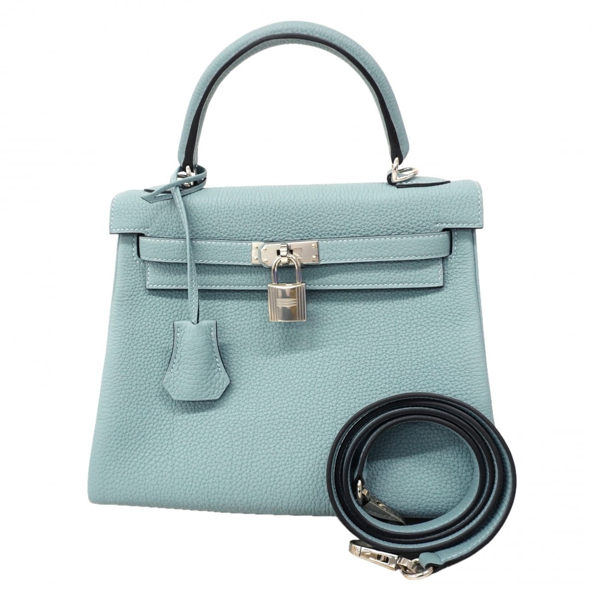 【6ea0157-e-g】エルメス ハンドバッグ ケリー25 トゴ シエル シルバー金具 Y刻印 2wayバッグ【中古】レディース