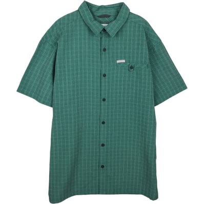 古着 コロンビア Columbia OMNI SHADE チェック柄 半袖 モダール×ポリシャツ ボックスシャツ メンズXL相当/eaa634351