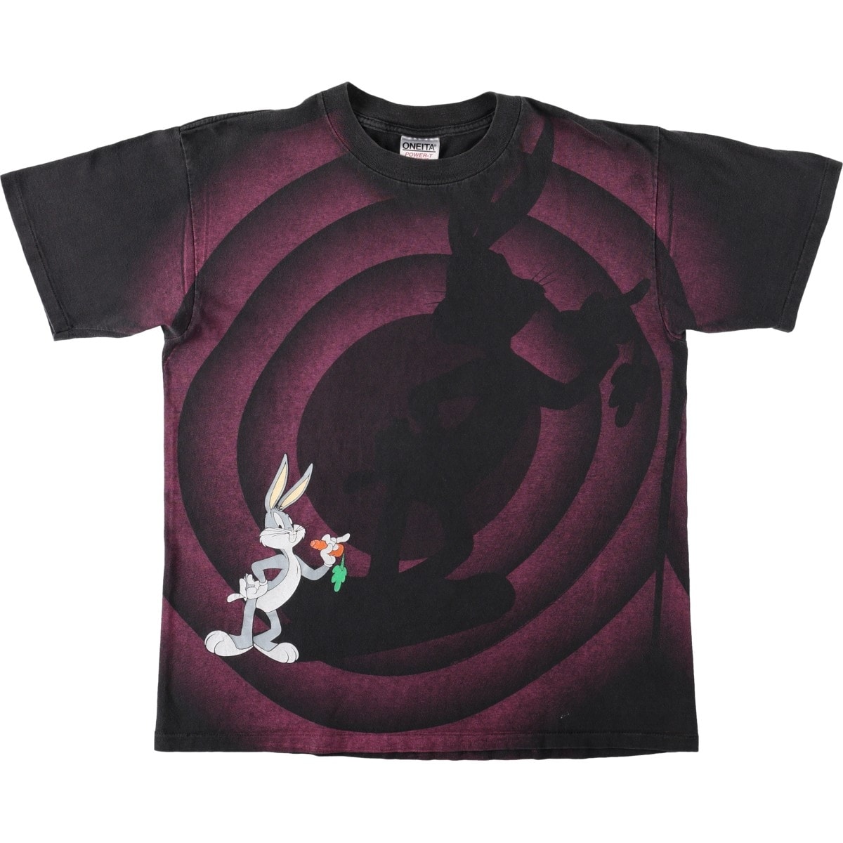 古着 90年代 オニータ ONEITA LOONEY TUNES ルーニーテューンズ バッグスバニー キャラクタープリントTシャツ USA製 メンズL相当 ヴィンテージ/evb036074