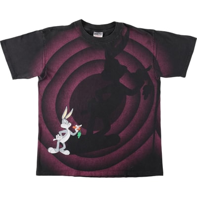 古着 90年代 オニータ ONEITA LOONEY TUNES ルーニーテューンズ バッグスバニー キャラクタープリントTシャツ USA製 メンズL相当 ヴィンテージ/evb036074