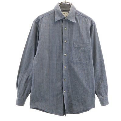 L.L.Bean エルエルビーン チェック柄 長袖 ボタンダウンシャツ XS チャコールグレー アウトドア