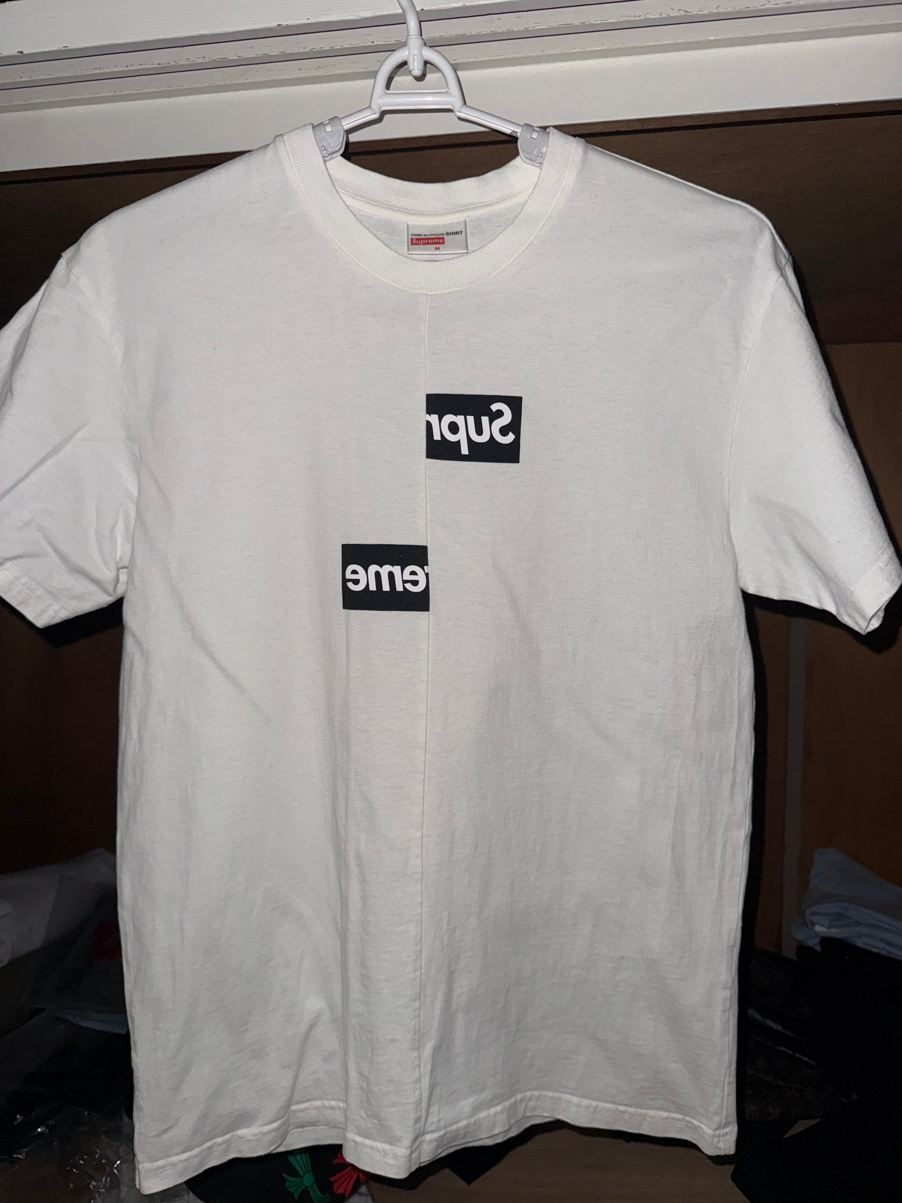 Supreme / Comme des Garçons SHIRT® Split Box Logo Tee "White"