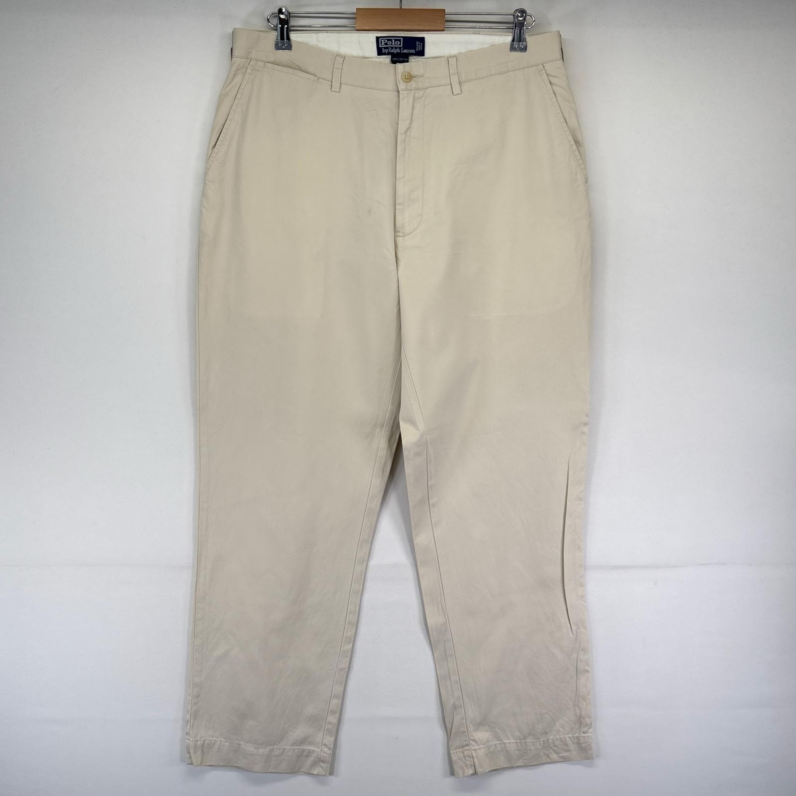古着 ポロバイラルフローレン Polo by Ralph Lauren パンツ チノパン スラックス ジッパーフライ W35×L30  ベージュ系 メンズ