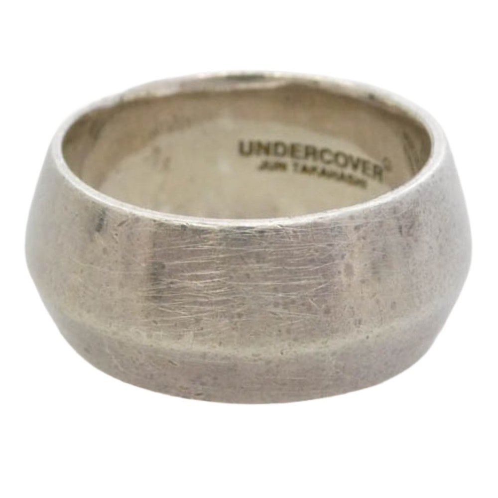 UNDERCOVER アンダーカバー リング UCA4A02 カットデザイン リング 内側ブランド刻印 シルバー系 18.5号【中古】