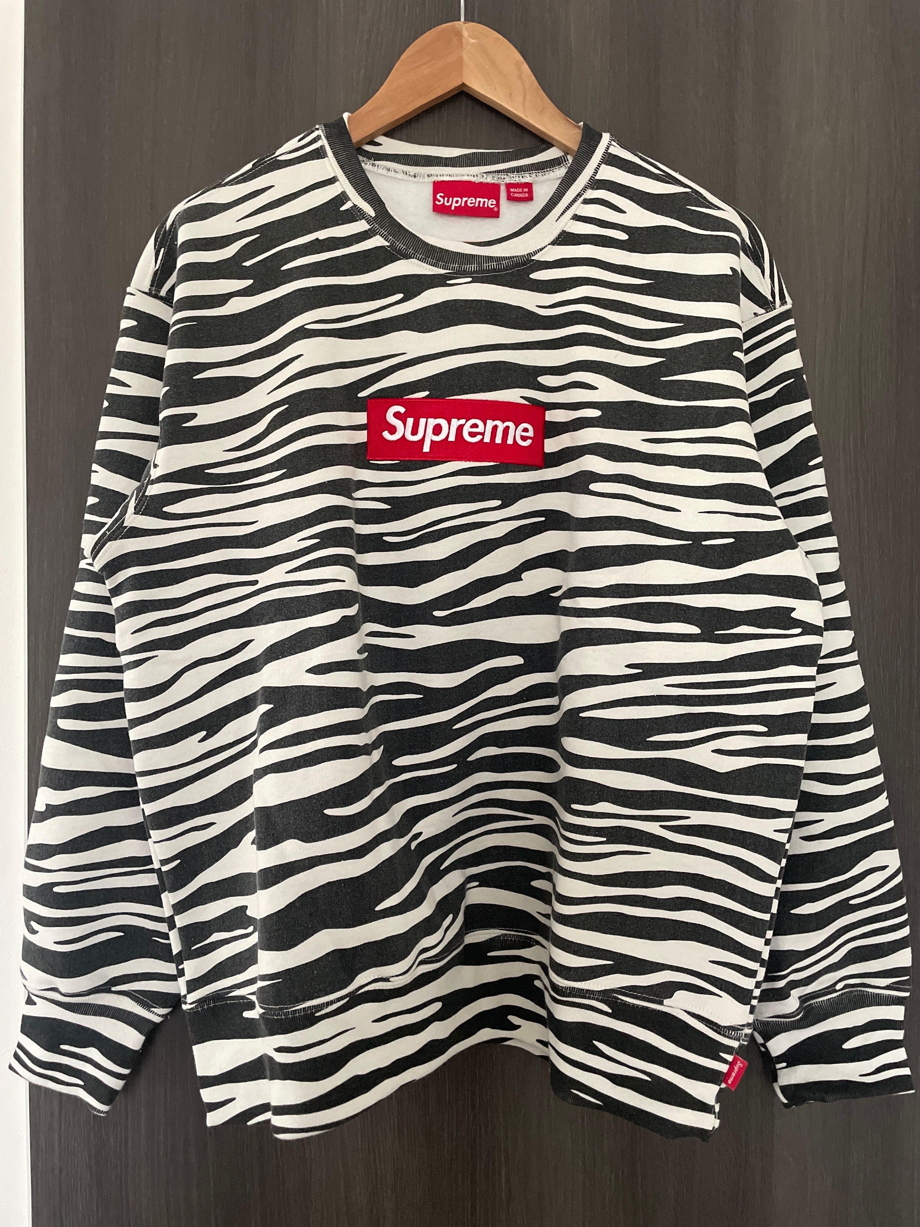Supreme Box Logo Crewneck "Zebra" (22FW)