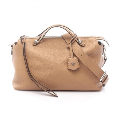 フェンディ FENDI バイ ザ ウェイ セレリア ラージ ハンドバッグ バッグ レザー レディース ブラウン系 8BL156ASU2F0EMR 【中古】