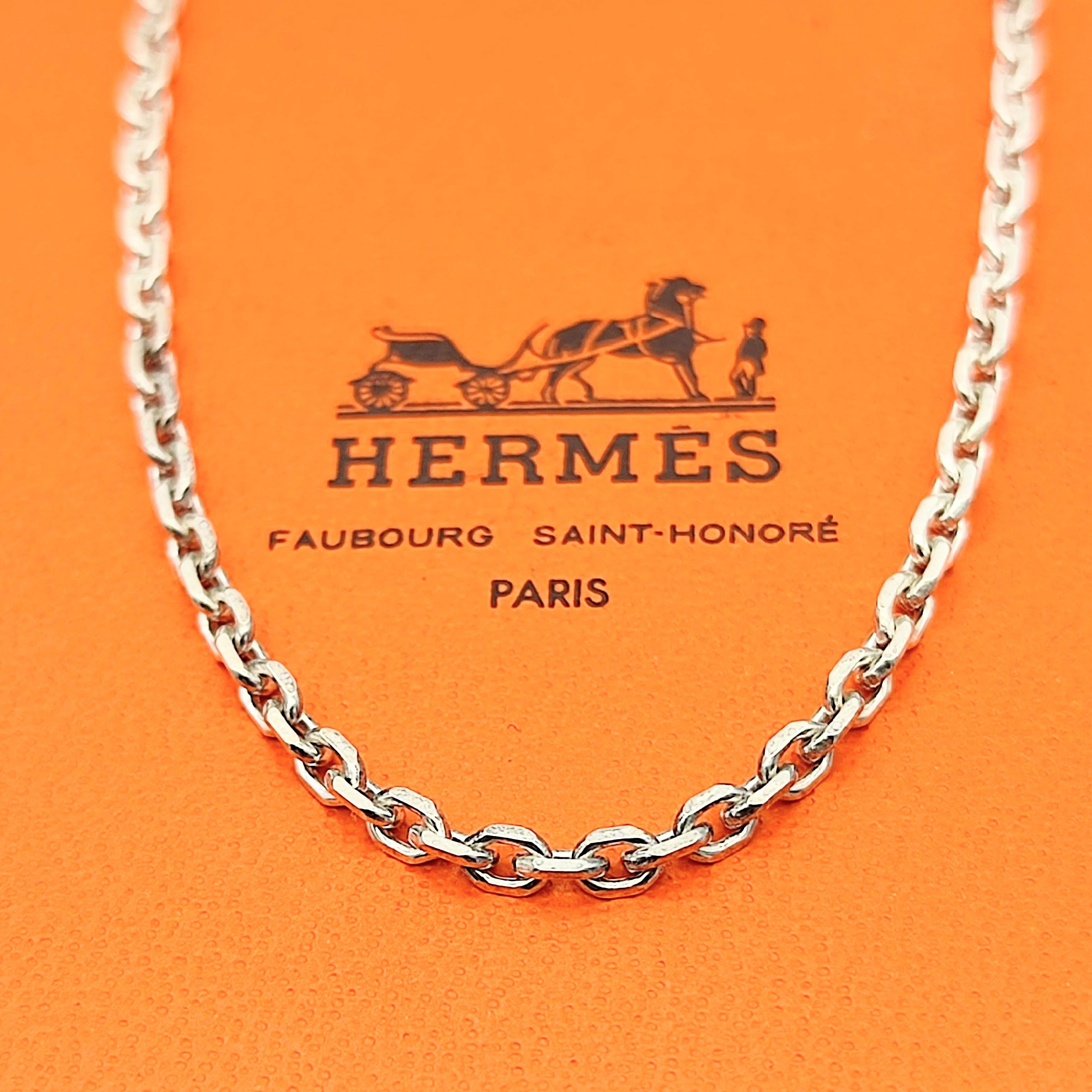 【超美品】HERMES エルメス チェーンネックレス シルバー925 50cm