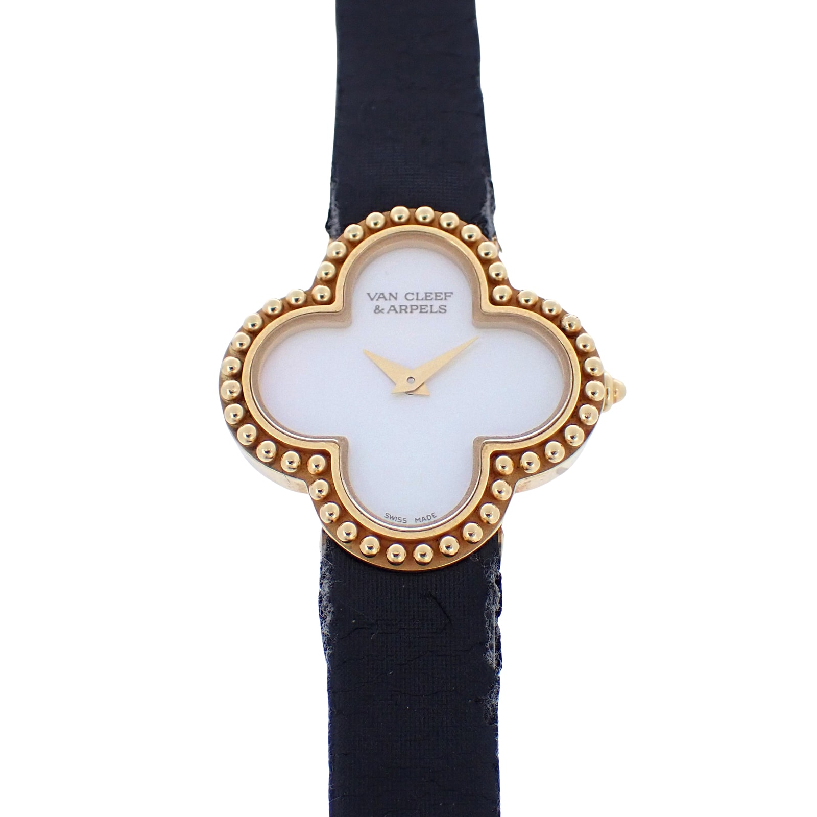 K18YG Van Cleef & Arpels ヴァンクリーフ&アーペル  アルハンブラ  136574  ホワイトシェル  レディース 腕時計