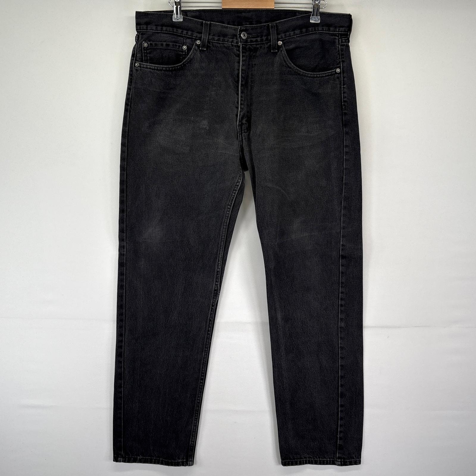 古着 リーバイス Levi's デニムパンツ 505 ストレート ジップ ジーンズ ジーパン 長ズボン 大きいサイズ w38 L34  ブラック メンズ