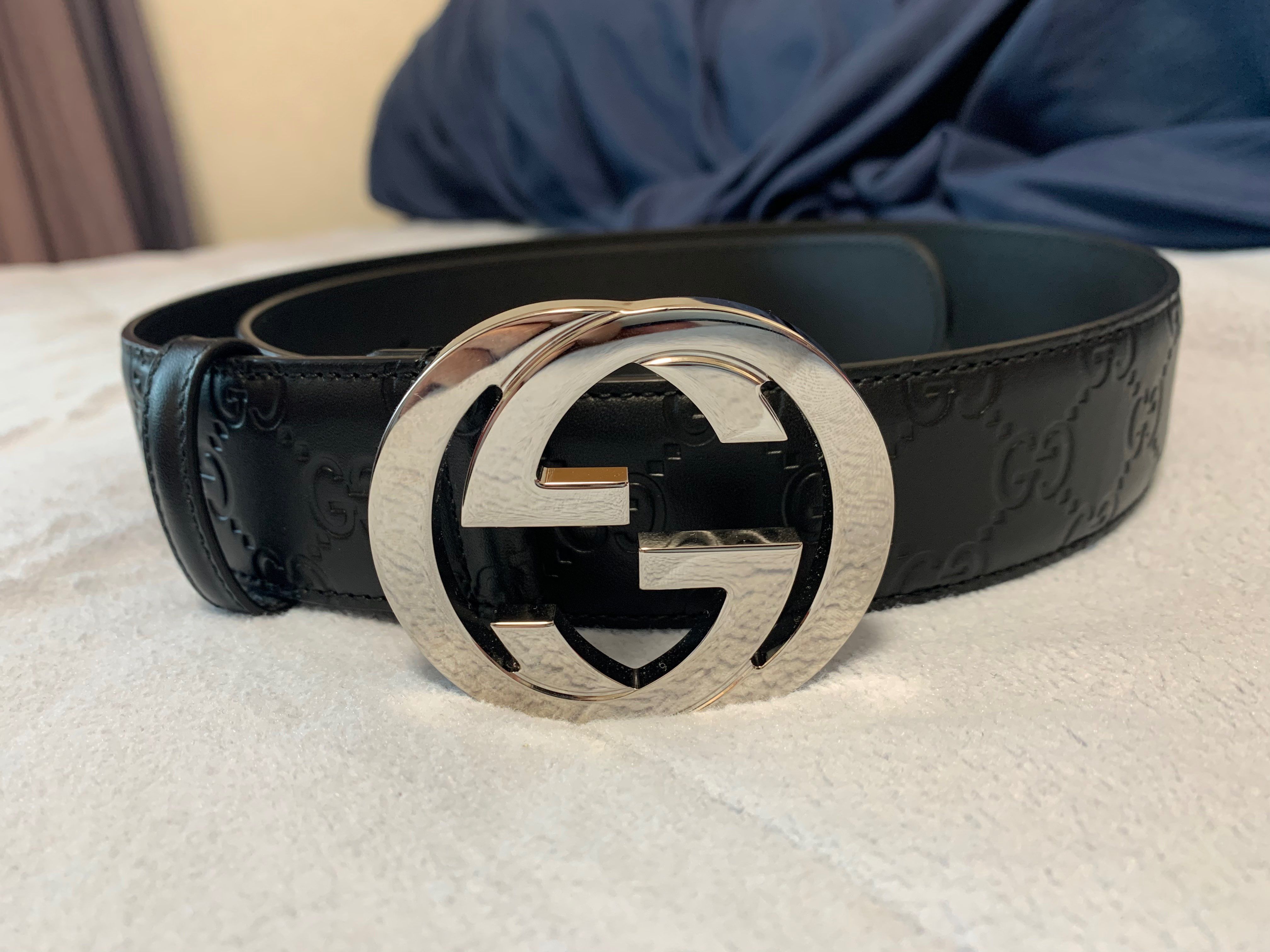 GUCCI Signature Leather Belt "Black"