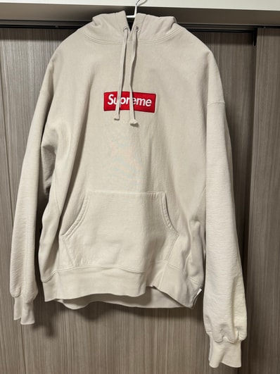 Supreme Box Logo Hooded Sweatshirt "Stone" (24FW)