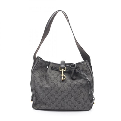 グッチ GUCCI GG柄 ショルダーバッグ バッグ キャンバス レザー レディース ブラック系 92732 【中古】