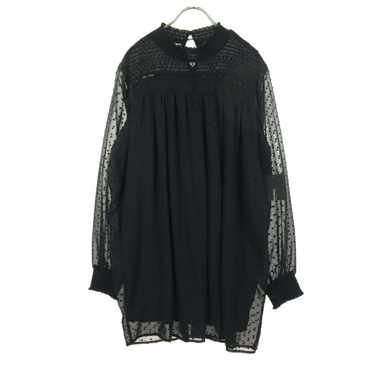 美品 ZARA ザラ 長袖 ワンピース L ブラック