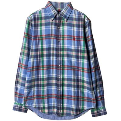 古着 ラルフローレン Ralph Lauren 長袖 ボタンダウンチェックシャツ レディースS相当/eaa584545