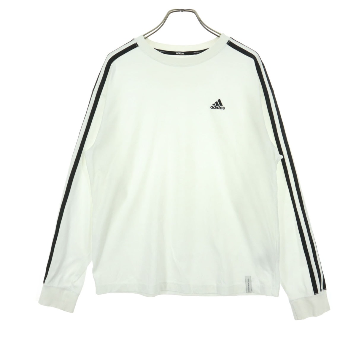 adidas アディダス ワンポイントロゴ 長袖 Tシャツ M ホワイト ロンT