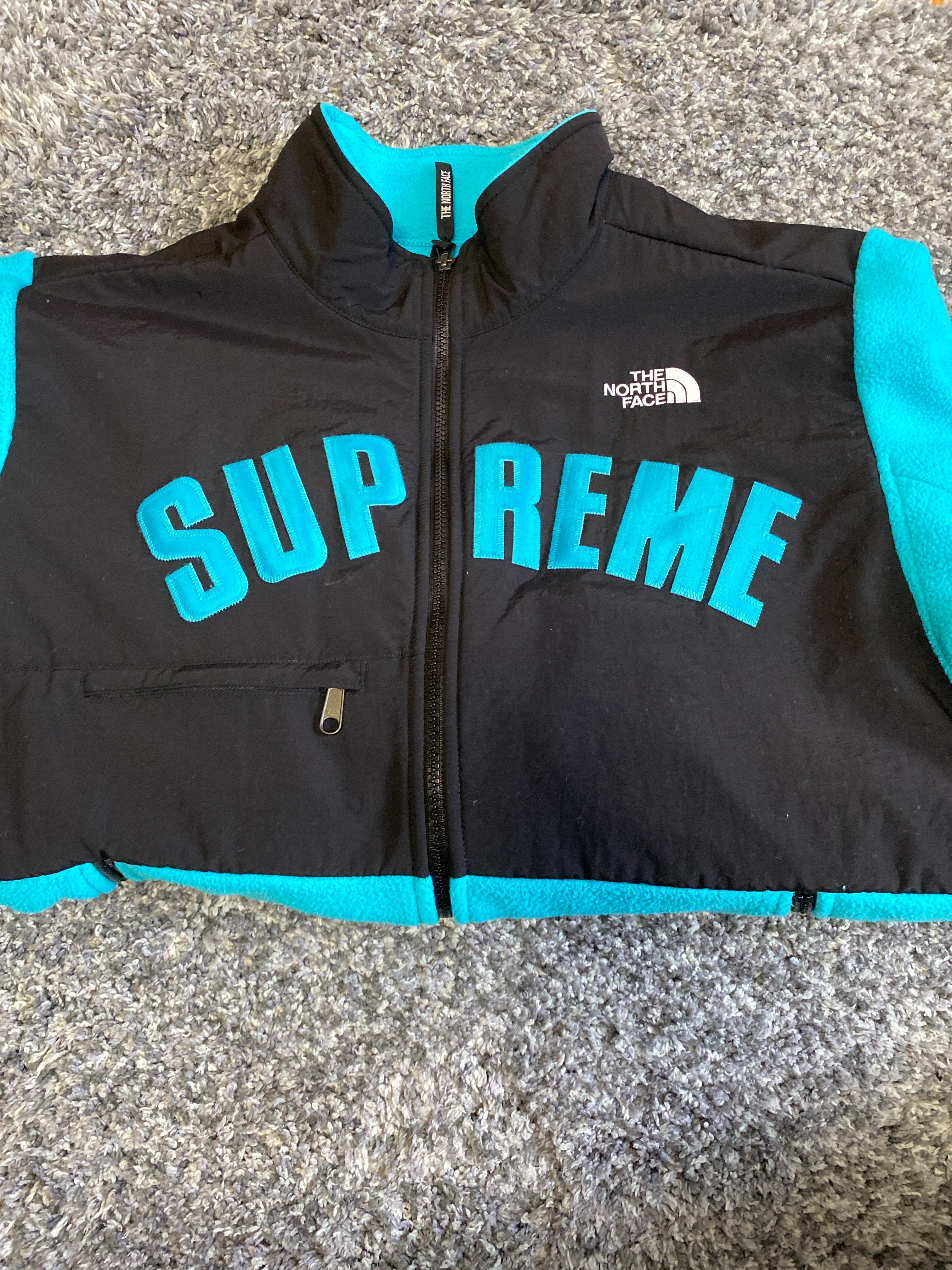 Supreme x The North Face Arc Logo Denali Fleece Jacket "Blue"