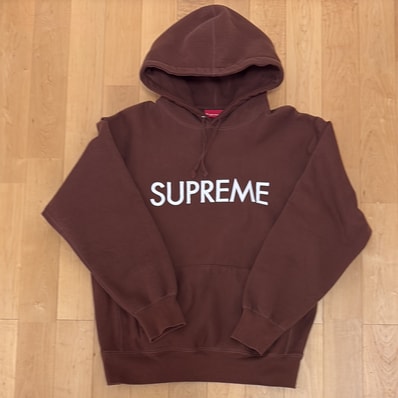 Supreme Capital Hooded Sweatshirt "Dark Brown"