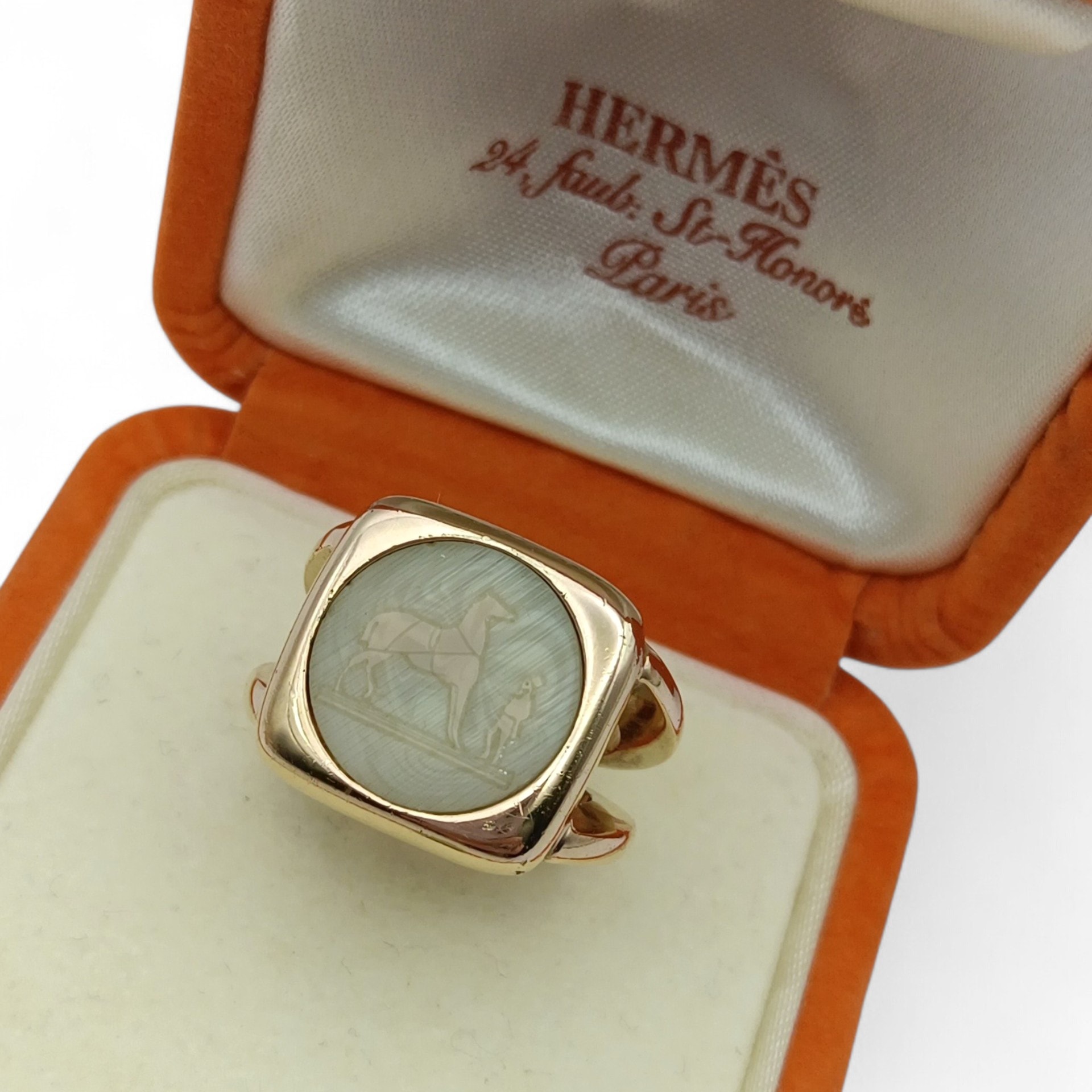Hermes Corozo Ring "Rose Gold/Pink/Metal"