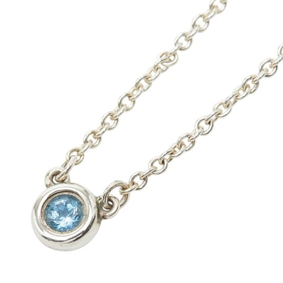ティファニー エルサ ペレッティ カラー バイ ザ ヤード アクアマリン ネックレス シルバー ブルー SV925 シルバー レディース TIFFANY&Co. 中古