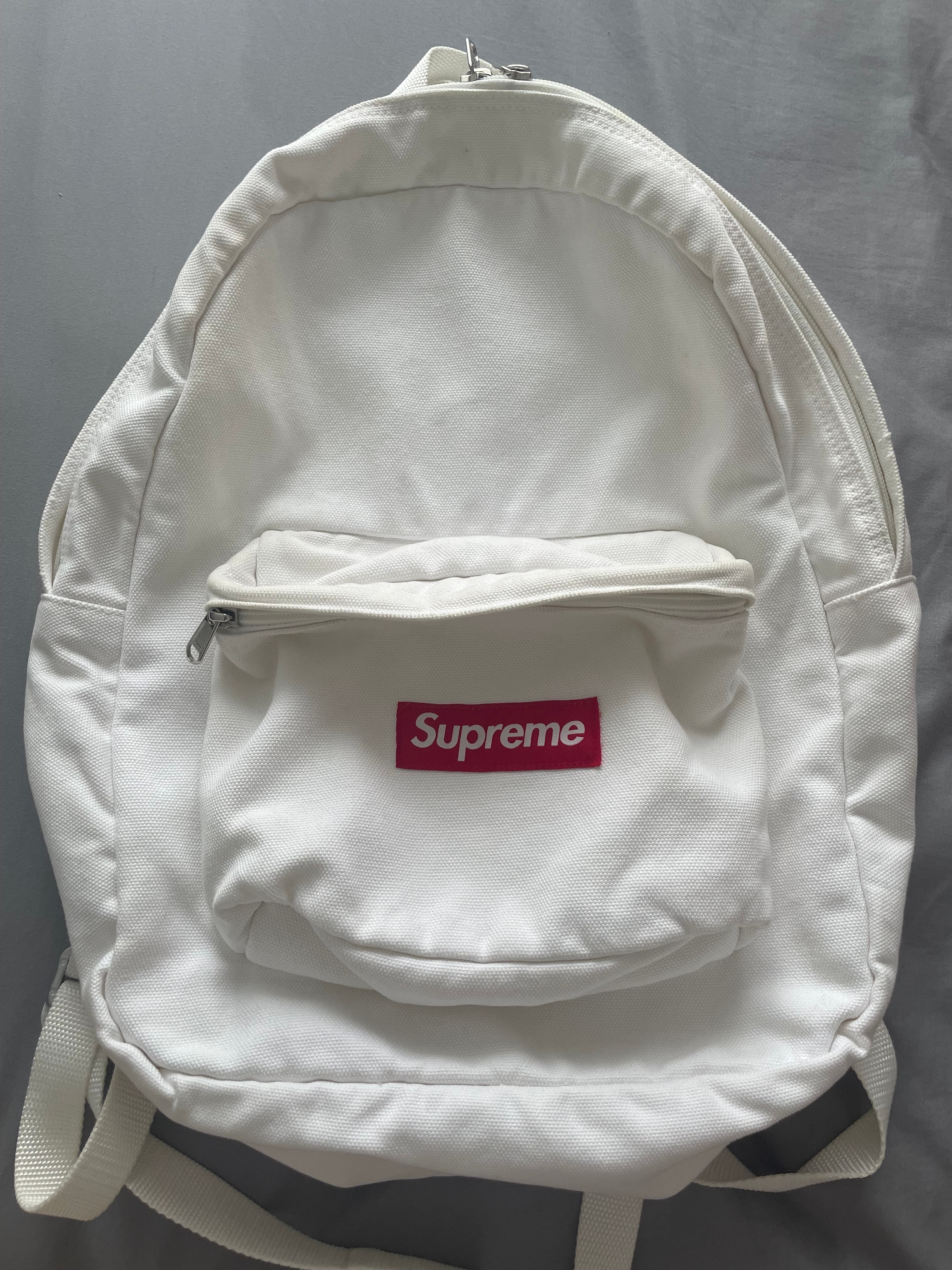 Supreme Canvas Backpack "White"