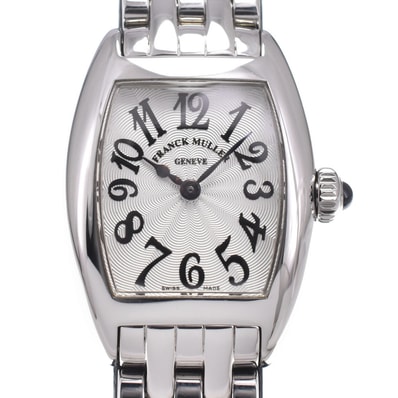 フランクミュラー FRANCK MULLER 2502QZ トノウカーベックス プティ シルバー クォーツ レディース 美品 箱付き 腕時計 J#150046