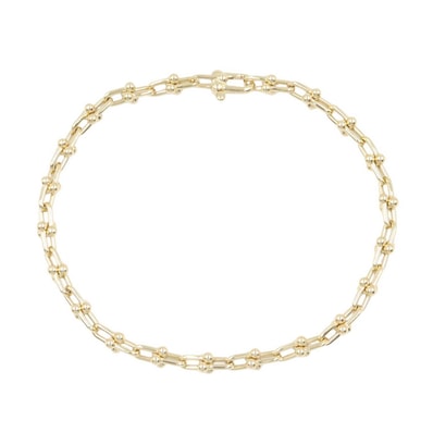 ティファニー TIFFANY&CO ハードウェアマイクロリンク ブレスレット ミディアム ブレスレット アクセサリー K18(イエローゴールド) レディース ゴールド系 60416923 【中古】