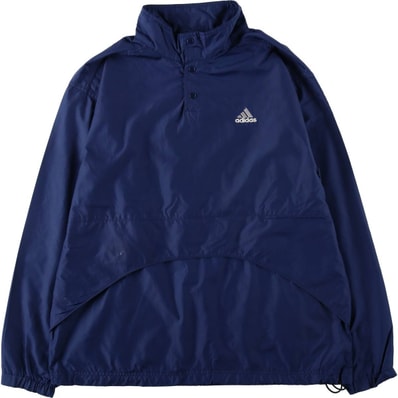 古着 90年代 アディダス adidas ハーフスナップ ウォームアッププルオーバー メンズM相当/eaa634308