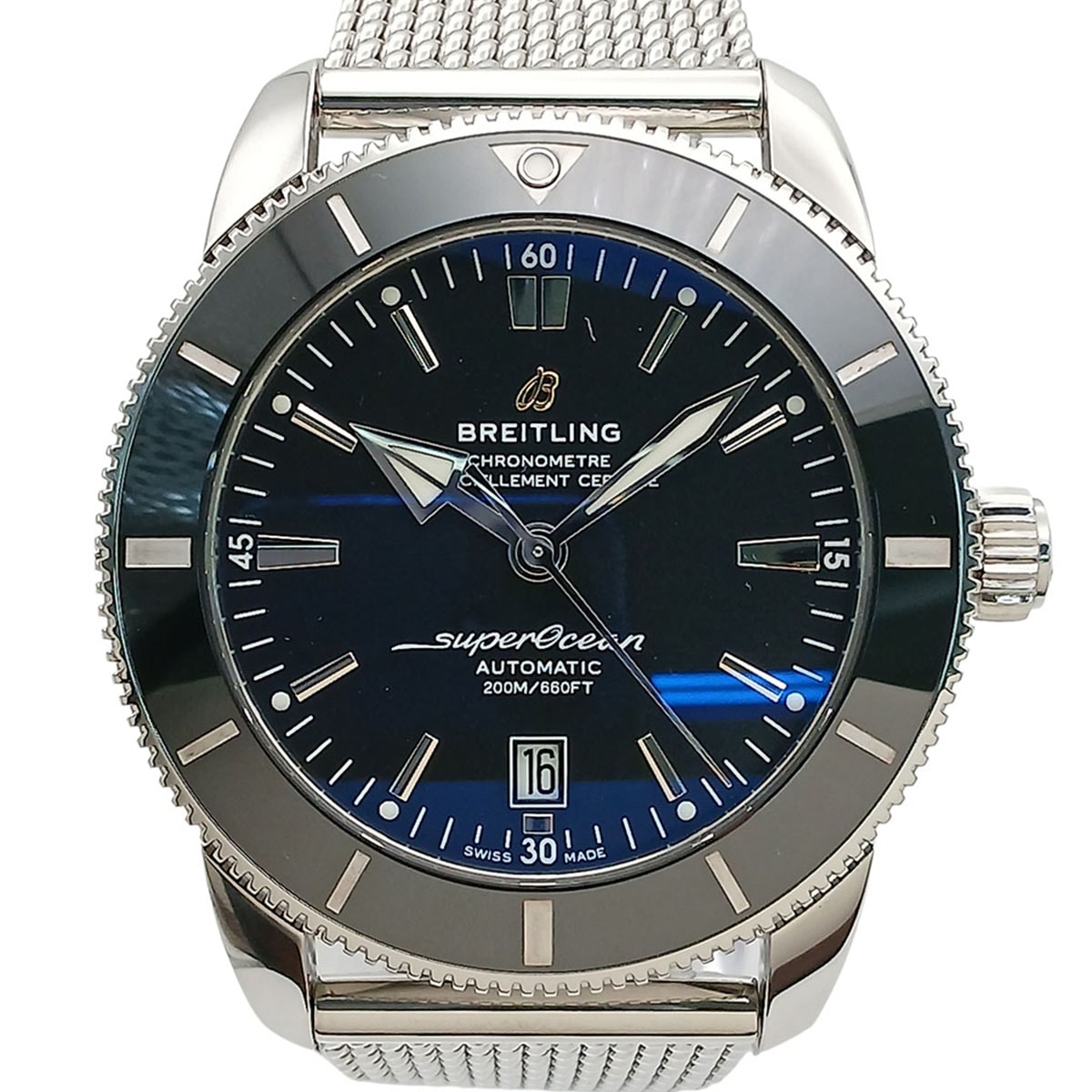 BREITLING ブライトリング スーパーオーシャン ヘリテージ B20 腕時計 AB2020 ステンレススチール ブラック メンズ【中古】