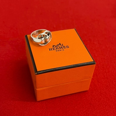 HERMES エルメス ドゥザノー シルバー925 リング・指輪 8号 シルバー
58733