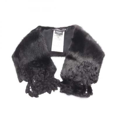 フェンディ FENDI ティペット マフラー 衣料品 ミンクファー レディース ブラック系 13CPF 【中古】