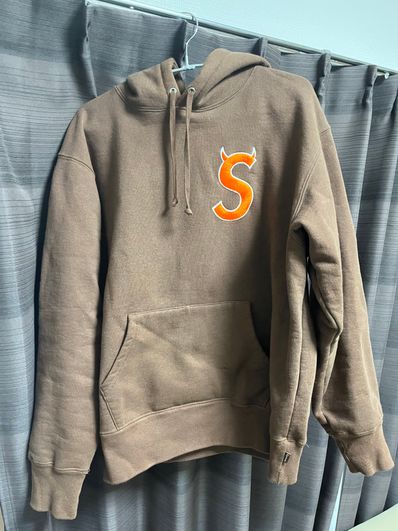 Supreme S Logo Hooded Sweatshirt "Brown" (22FW)