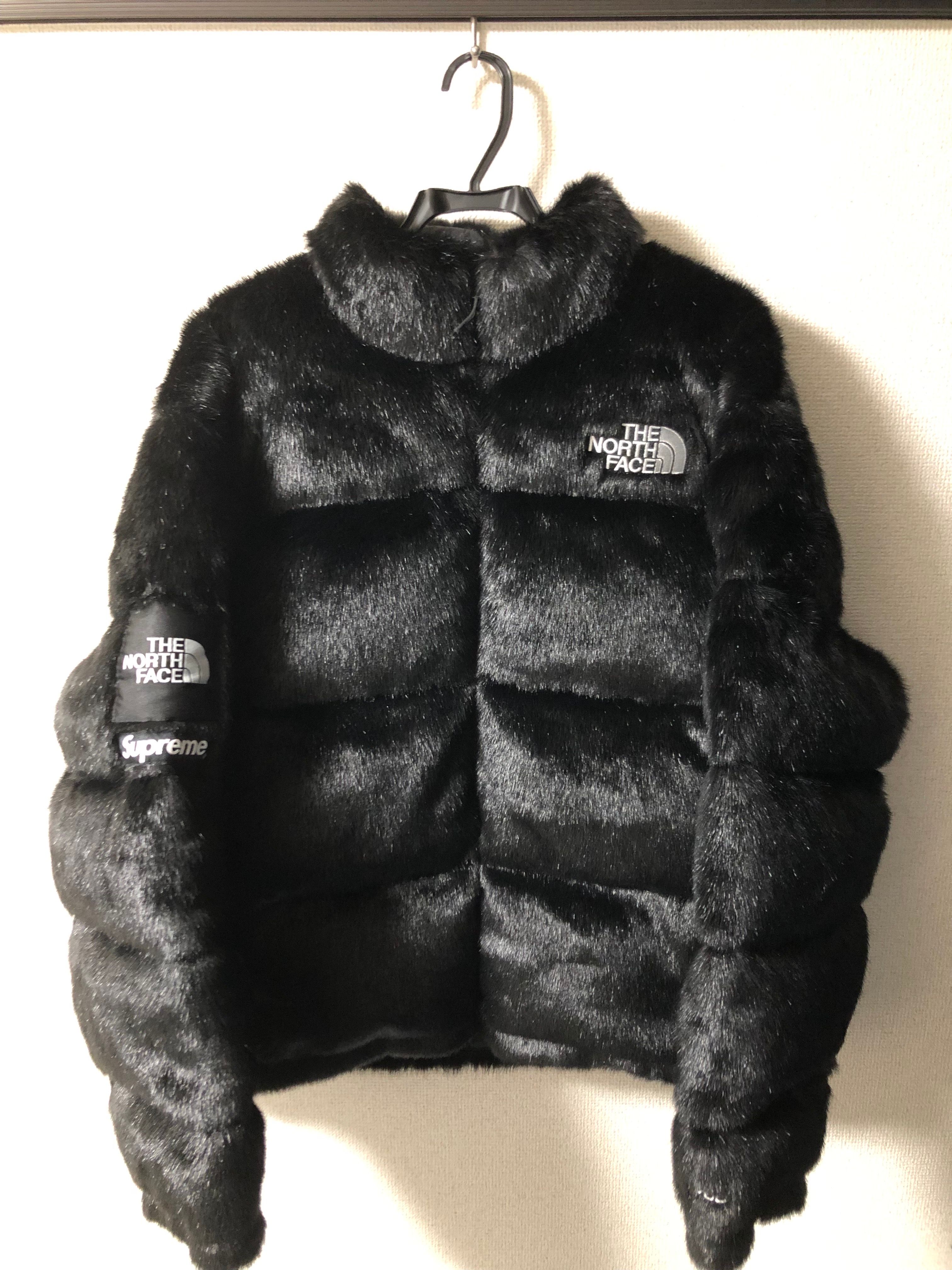 Supreme x The North Face Faux Fur Nuptse Jacket "Black"